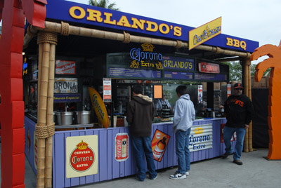 Baseball park food concession